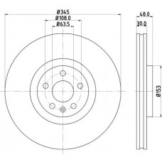 8DD 355 126-371 HELLA Гальмівний диск