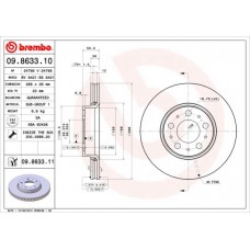 09.8633.11 BREMBO Гальмівний диск