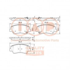 704-07130 IAP QUALITY PARTS Комплект гальмівних колодок дисковий гальм