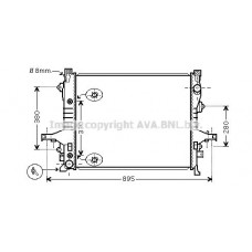 VO2133 AVA QUALITY COOLING Радіатор охолодження двигуна