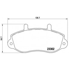 P 68 025 BREMBO Комплект гальмівних колодок дисковий гальм