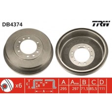 DB4374 TRW Гальмівний барабан