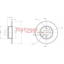 6110204 METZGER Гальмівний диск