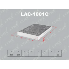 LAC-1001C LYNXauto Фільтр повітря у внутрішньому просторі