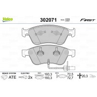 302071 VALEO Комплект гальмівних колодок дисковий гальм