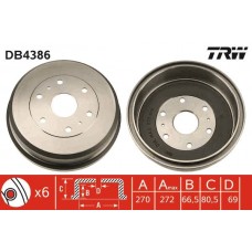 DB4386 TRW Гальмівний барабан