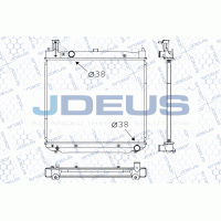 M-0281020 JDEUS Радіатор охолодження двигуна