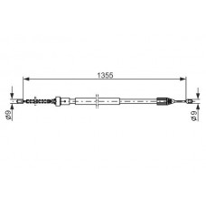 1 987 482 309 BOSCH Тросик, cтояночный тормоз