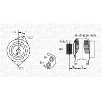 063321328010 MAGNETI MARELLI Генератор