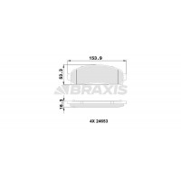 AA0509 BRAXIS Комплект гальмівних колодок дисковий гальм