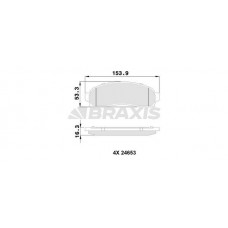 AA0509 BRAXIS Комплект гальмівних колодок дисковий гальм