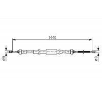 1 987 482 383 BOSCH Тросик, cтояночный тормоз