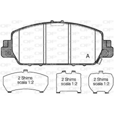 BPA1548.02 OPEN PARTS КомплеК т гальмівних колодок, дискове гальмо