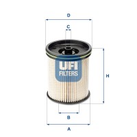 26.122.00 UFI Паливний фільтр