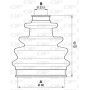 SJK7202.00 OPEN PARTS Комплект пыльника, Привідний вал