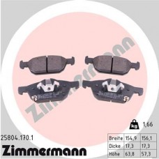 25804.170.1 ZIMMERMANN Комплект гальмівних колодок дисковий гальм