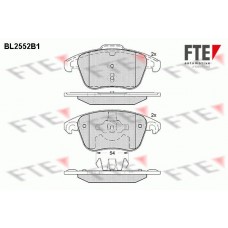 BL2552B1 FTE Комплект гальмівних колодок дисковий гальм