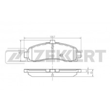 BS-2154 ZEKKERT КомплеК т гальмівних колодок, дискове гальмо