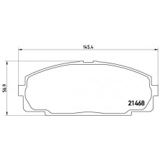 P 83 092 BREMBO КомплеК т гальмівних колодок, дискове гальмо