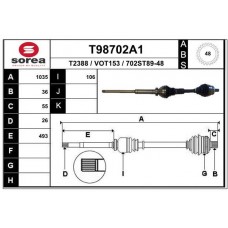 T98702A1 EAI Привідний вал