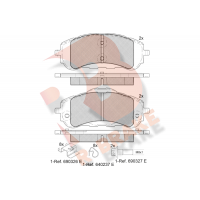 RB2160 R BRAKE Комплект гальмівних колодок дисковий гальм