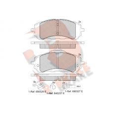 RB2160 R BRAKE Комплект гальмівних колодок дисковий гальм