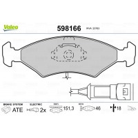 598166 VALEO Комплект гальмівних колодок дисковий гальм