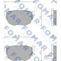 FO 451681 FOMAR Friction Комплект гальмівних колодок дисковий гальм