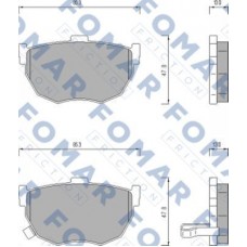 FO 451681 FOMAR Friction Комплект гальмівних колодок дисковий гальм