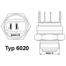 6020.95D BorgWarner (Wahler) Термовимикач вентилятор радіатора