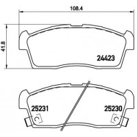 P 61 108 BREMBO Комплект гальмівних колодок дисковий гальм