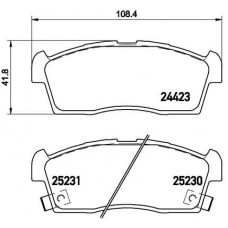 P 61 108 BREMBO Комплект гальмівних колодок дисковий гальм
