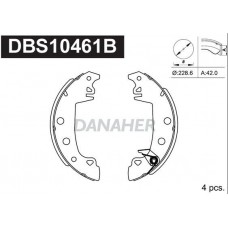 DBS10461B DANAHER Комплект гальмівних колодок