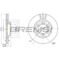 CD6460V BREMSI Гальмівний диск