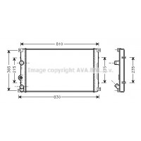 RTA2276 AVA QUALITY COOLING Радіатор охолодження двигуна