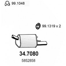 34.7080 ASSO Глушник вихлопних газів кінцевий