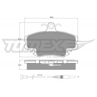 TX 11-78 TOMEX Brakes КомплеК т гальмівних колодок, дискове гальмо