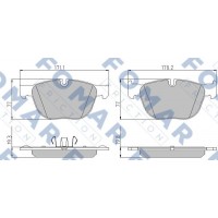 FO 861481 FOMAR Friction КомплеК т гальмівних колодок, дискове гальмо