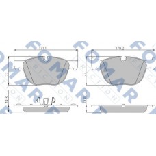 FO 861481 FOMAR Friction КомплеК т гальмівних колодок, дискове гальмо