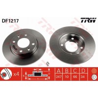 DF1217 TRW Гальмівний диск