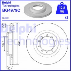 BG4979C DELPHI Гальмівний диск