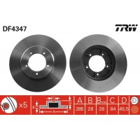 DF4347 TRW Гальмівний диск