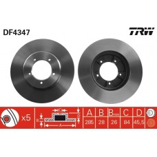 DF4347 TRW Гальмівний диск