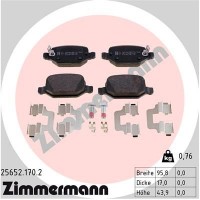 25652.170.2 ZIMMERMANN Комплект гальмівних колодок дисковий гальм