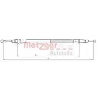 10.4738 METZGER Тросик, cтояночный тормоз