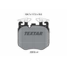 2261801 TEXTAR Комплект гальмівних колодок дисковий гальм