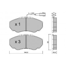 BPFI-1010 AISIN Комплект гальмівних колодок дисковий гальм
