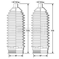 BSG3427 BORG & BECK Комплект пильника рульове управління