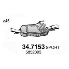 34.7153 ASSO Глушник вихлопних газів кінцевий