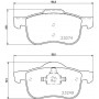 8DB 355 006-851 HELLA Комплект гальмівних колодок, дискове гальмо